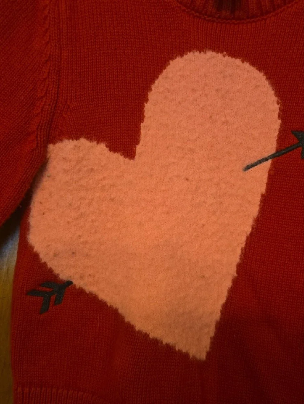 Carter's Red Sweater with Pink Heart and Arrow